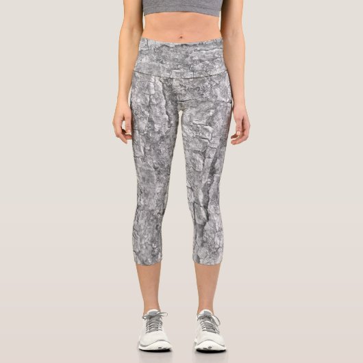 カッコいい樹木皮の実在自然 カプリレギンス (正面)