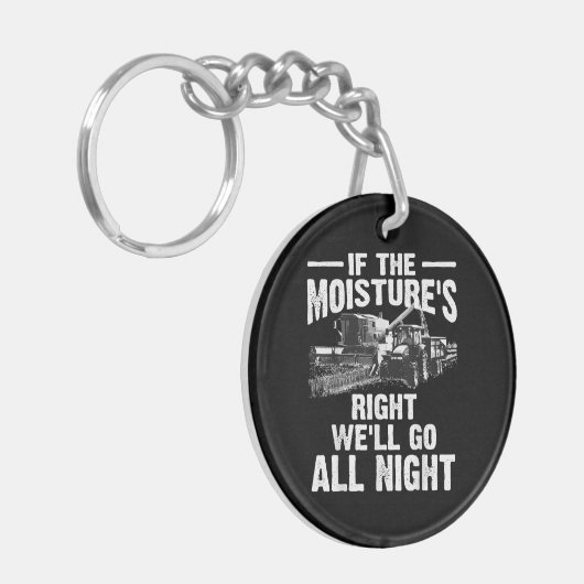 カッコいい水もし気の農家ははるかおもしろい キーホルダー (正面左)