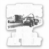 カッコいい水もし気の農家ははるかおもしろい シール (正面)