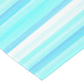 カッコいい海ブルーアクアターコイズ水彩ストライプ ミディアムテーブルランナー (コーナー)