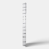 カッコいい灰色の白い黒の有刺線パターンのモノグラム Case-Mate iPhoneケース (裏面 / 右)