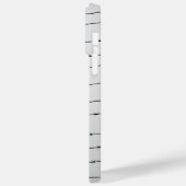 カッコいい灰色の白い黒の有刺線パターンのモノグラム Case-Mate iPhoneケース (裏面 / 左)