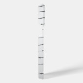 カッコいい灰色の白い黒の有刺線パターンのモノグラム iPhoneケース (右側面)