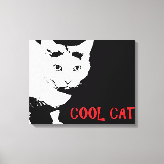 カッコいい猫包まれた キャンバスプリント (正面)
