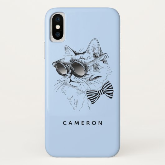 カッコいい猫 |名前の追加 Case-Mate iPhoneケース (裏面)