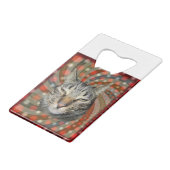 カッコいい猫 – 贈り物のキャプション! クレジットカード栓抜き (裏面アングル)