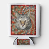 カッコいい猫 – 贈り物のキャプション! 缶クーラー (正面)
