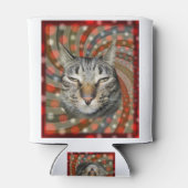 カッコいい猫 – 贈り物のキャプション! 缶クーラー (裏面)