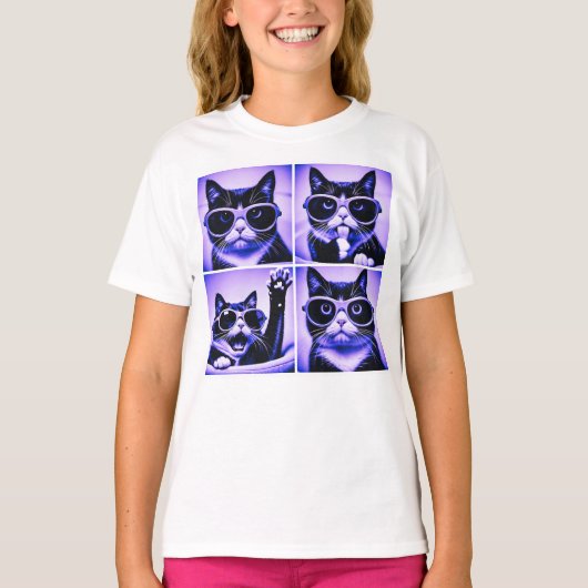 カッコいい猫 Tシャツ (正面)