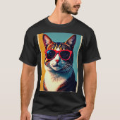 カッコいい猫 Tシャツ (正面)