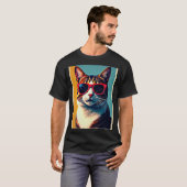カッコいい猫 Tシャツ (正面フル)