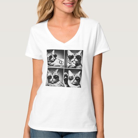 カッコいい猫 Tシャツ (正面)