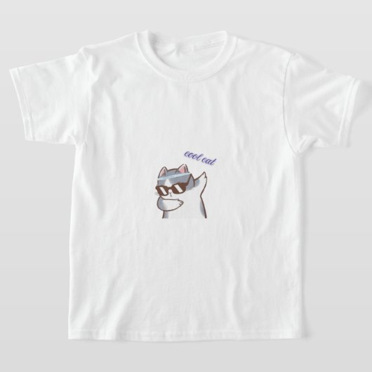 カッコいい猫 Tシャツ (レイダウン)