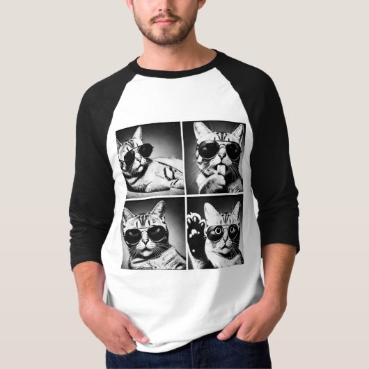 カッコいい猫 Tシャツ (正面)