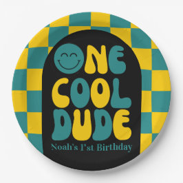 カッコいい男の子絵文字 1歳の誕生日飾り ペーパープレート