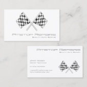 カッコいい白市松模様に旗 名刺 (正面/裏面)