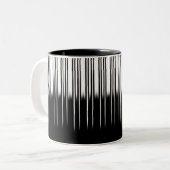 カッコいい白黒パタストライプのーン ツートーンマグカップ (正面左)