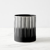 カッコいい白黒パタストライプのーン ツートーンマグカップ (中央)