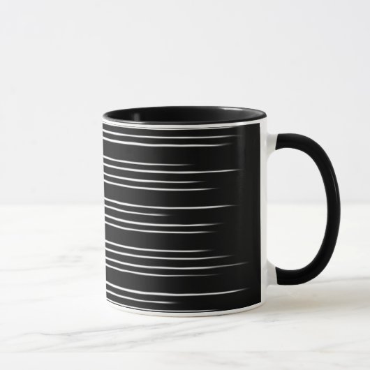 カッコいい白黒パタストライプのーン マグカップ (右)