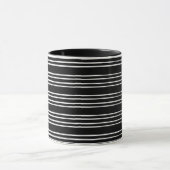 カッコいい白黒パタストライプのーン マグカップ (中央)