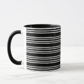 カッコいい白黒パタストライプのーン マグカップ (左)