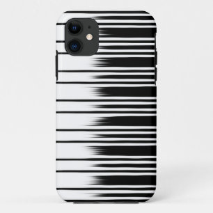 カッコいい白黒パタストライプのーン iPhone 11 ケース
