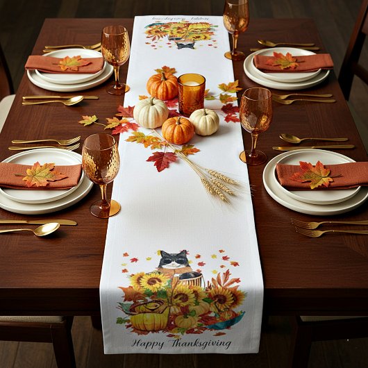 カッコいい秋 ショートテーブルランナー