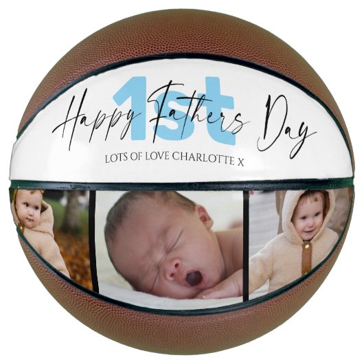 カッコいい第1回ファーザーズの日3写真コラージュ バスケットボール (正面)