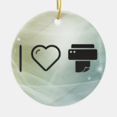 カッコいい紙プリンタ セラミックオーナメント (正面)