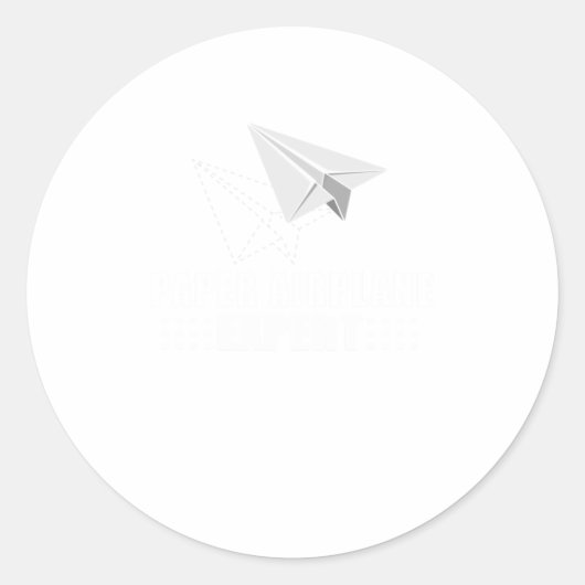 カッコいい紙飛行機専門おもしろい折り紙飛行機 ラウンドシール (正面)