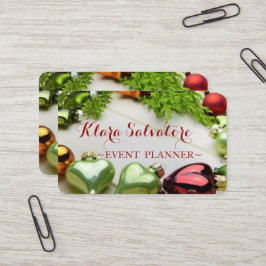 カッコいい素晴らしクリスマスオーナメントリース 名刺