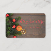 カッコいい素晴らしクリスマス緑リース 名刺 (正面)