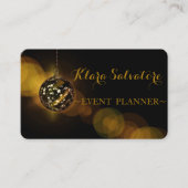 カッコいい素晴らしクリスマス金ゴールド照明 名刺 (正面)