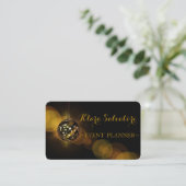 カッコいい素晴らしクリスマス金ゴールド照明 名刺 (スタンド正面)