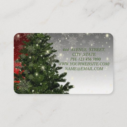 カッコいい素晴らしクリスマス 名刺 (裏面)