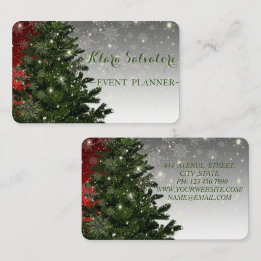 カッコいい素晴らしクリスマス 名刺 (正面/裏面)
