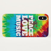 カッコいい絞り染めピースラブミュージック Case-Mate iPhoneケース (裏面(横))