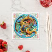 カッコいい絵を描中国のカラフル スタンダードカクテルナプキン (インサイチュ)