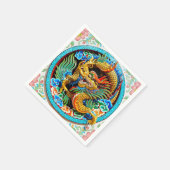 カッコいい絵を描中国のカラフル スタンダードカクテルナプキン (角)