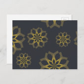 カッコいい緑ユニークモダントレンディー花抽象芸術 ポストカード (正面/裏面)