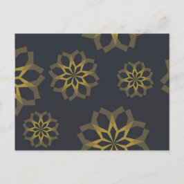 カッコいい緑ユニークモダントレンディー花抽象芸術 ポストカード