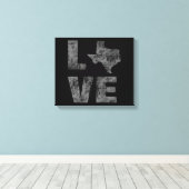 カッコいい芸術的モダンとテキサス州の素朴愛 キャンバスプリント (インサイチュ (ウッドフロア))