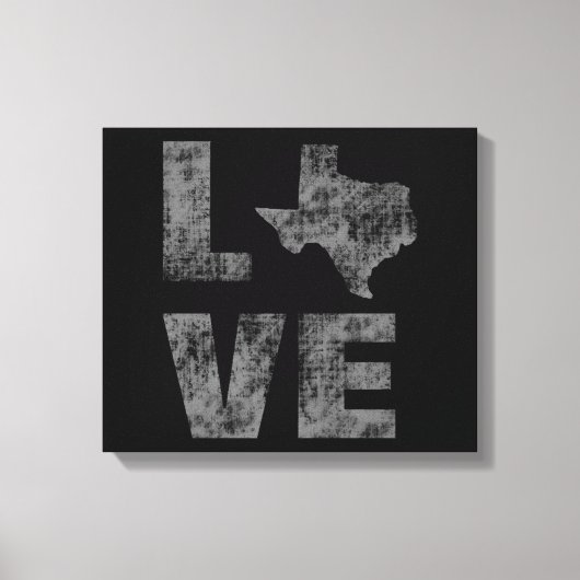 カッコいい芸術的モダンとテキサス州の素朴愛 キャンバスプリント (正面)