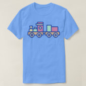 カッコいい蒸気機関車キッズデザイン鉄道列車g tシャツ (デザイン正面)
