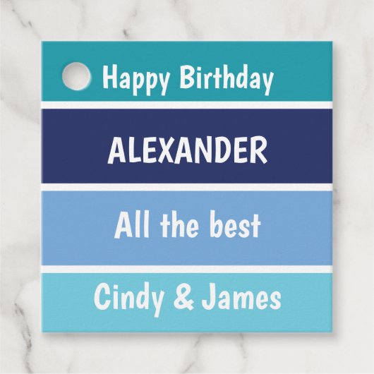 カッコいい誕生日願い フェイバータグ (正面)