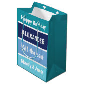 カッコいい誕生日願い ミディアムペーパーバッグ (正面アングル)