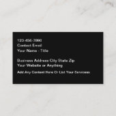 カッコいい車のモダンテーマ名刺 名刺 (裏面)