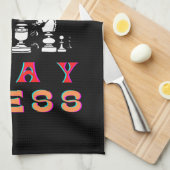 カッコいい遊チェス キッチンタオル (四つ折り)