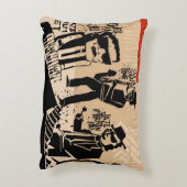 カッコいい遊ヴィンテージ付きジャズバンドポスター アクセントクッション (裏面(縦))