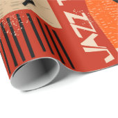 カッコいい遊ヴィンテージ付きジャズバンドポスター ラッピングペーパー (ロールコーナー)